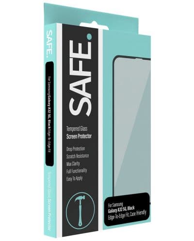 Стъклен протектор Safe - CaseFriendly, Galaxy A32 5G, черен