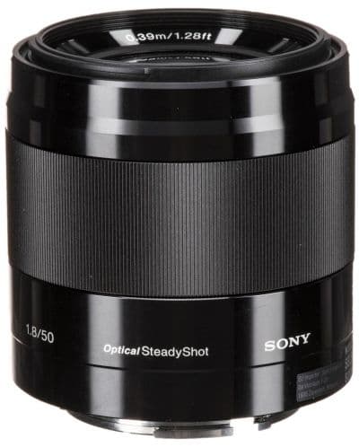 Обектив Sony - E, 50mm, f/1.8 OSS, черен