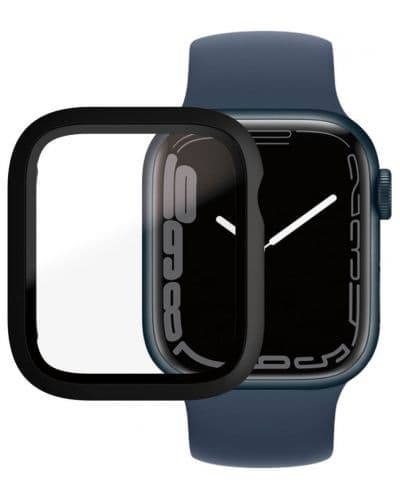 Стъклен протектор PanzerGlass - AntiBact, Apple Watch 7, 45 mm, черен
