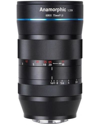 Обектив SIRUI - 75mm, f/1.8 Anamorphic, 1,33X, за Sony FE