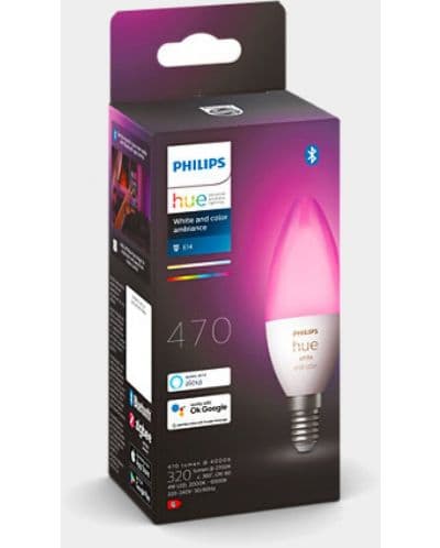 Смарт крушка Philips - Hue, 5.3W, E14, B39, dimmer